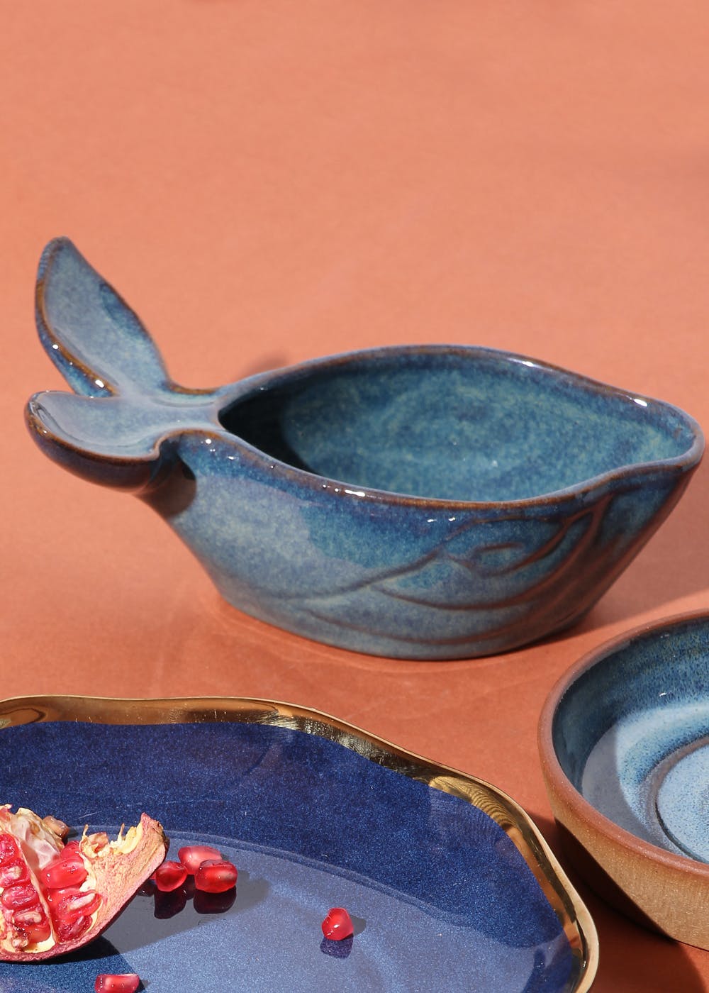 Tableware,Kitchen utensil,Dishware,Serveware,Cutlery,Recipe,Ingredient,Natural material,Electric blue,Fruit
