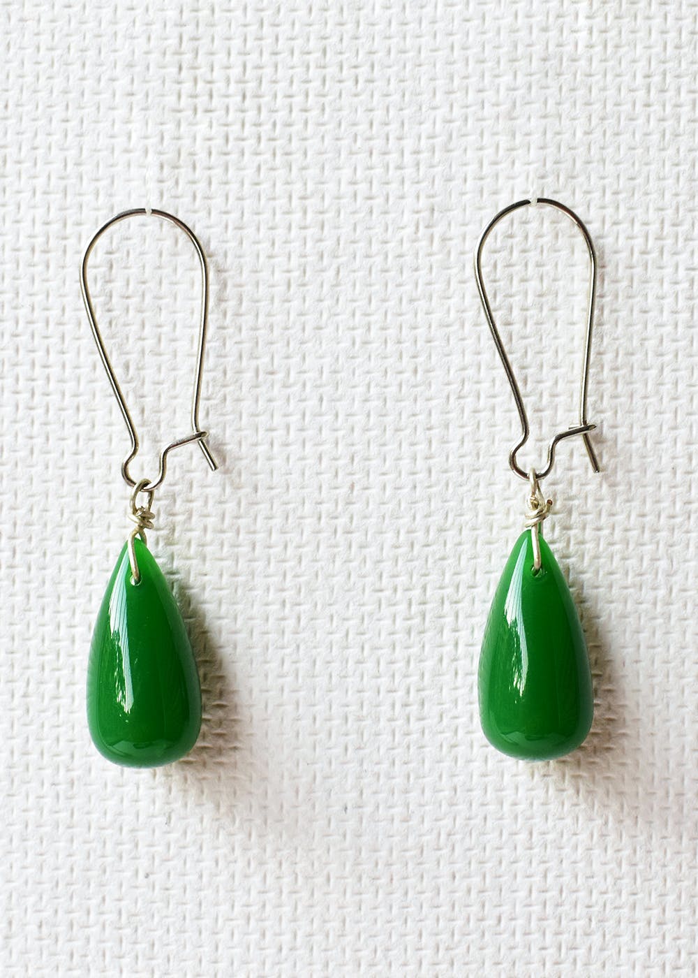 Green Jade Earrings  Type A Burmese Jade  ClassicJade