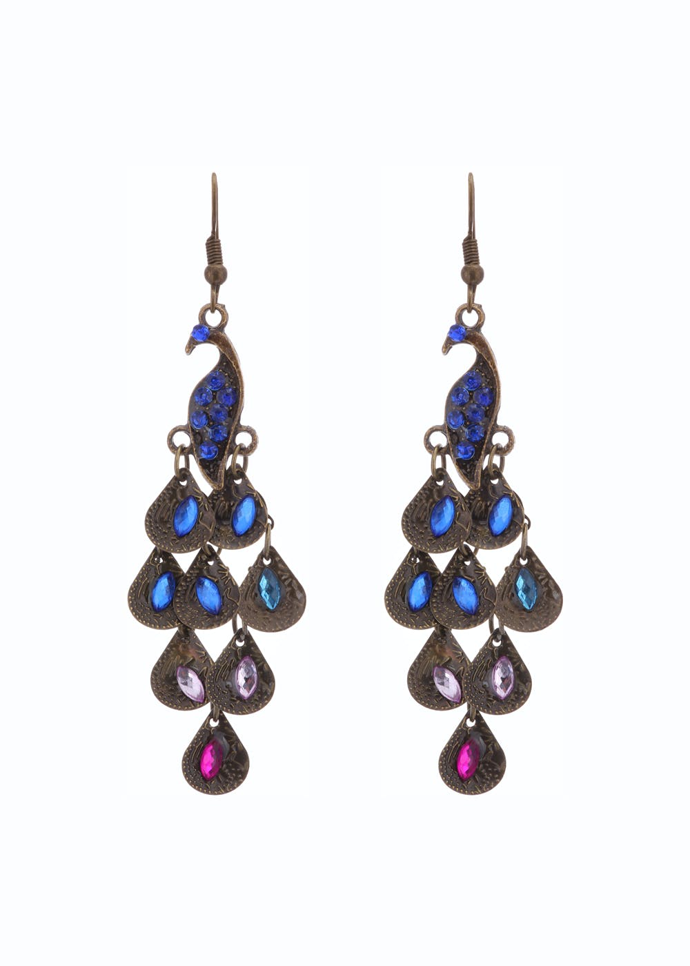 Davi Dangler Earrings - Peacock Blue – The Shopping Tree