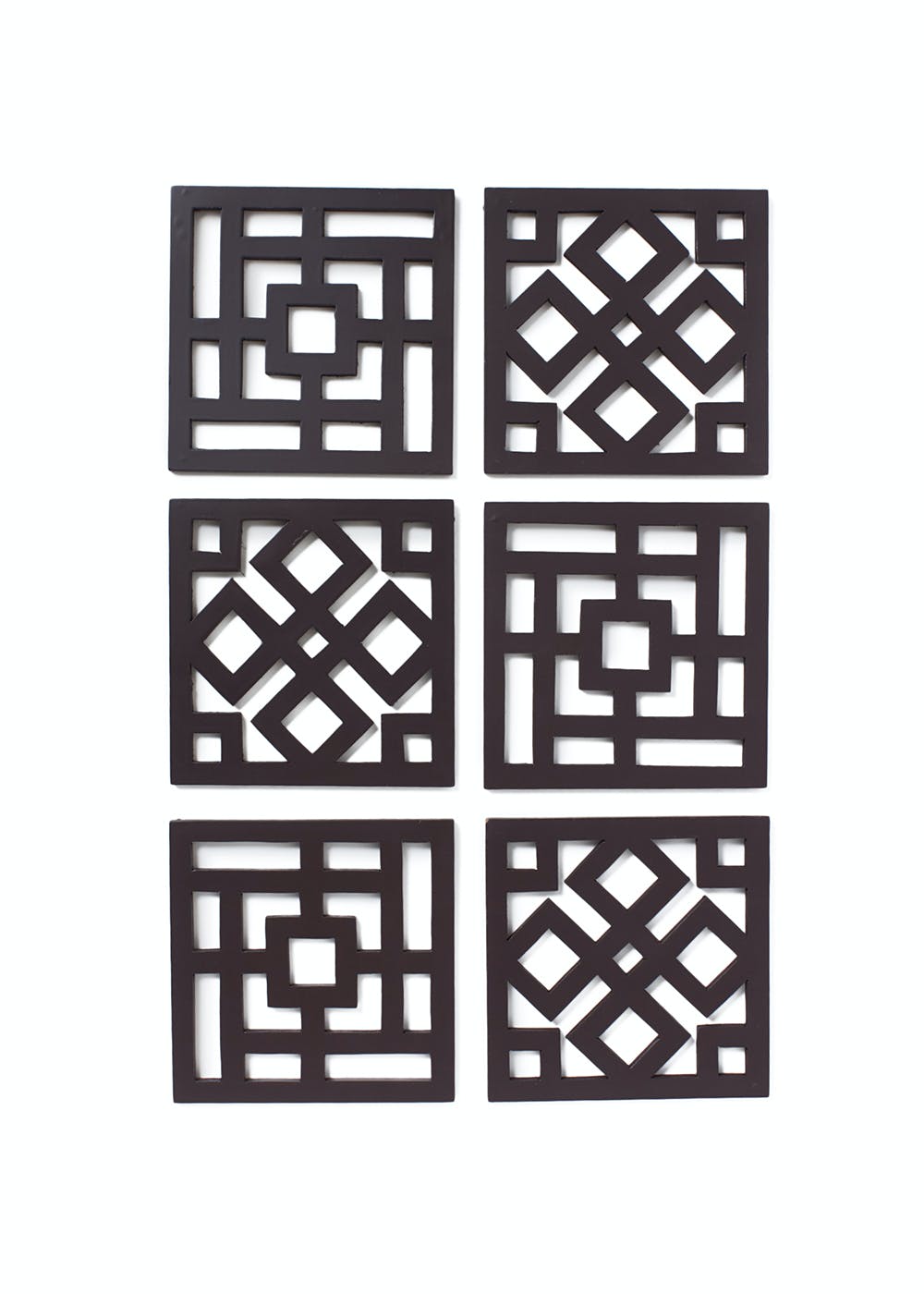Get Set of 6 Wooden Wall Decoration Panel at ₹ 1599 | LBB Shop