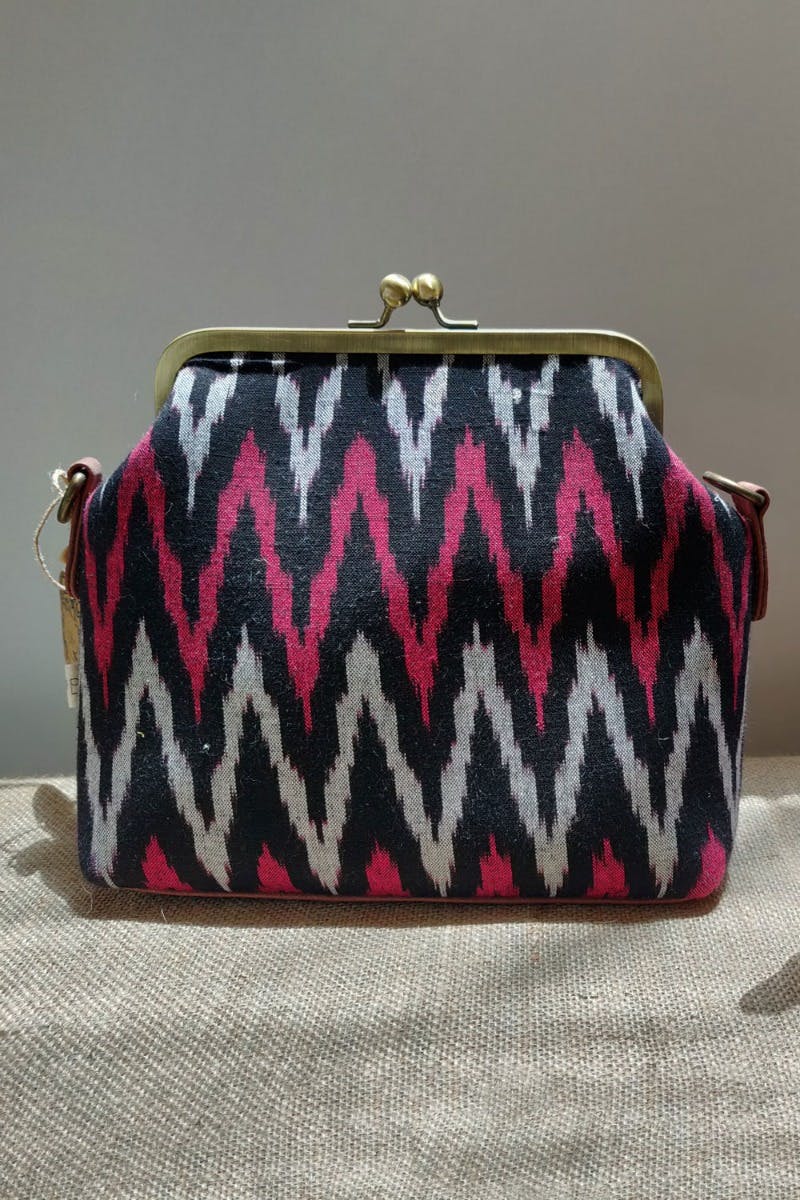 Handcrated Zig-Zag Ikat  Cross-Body