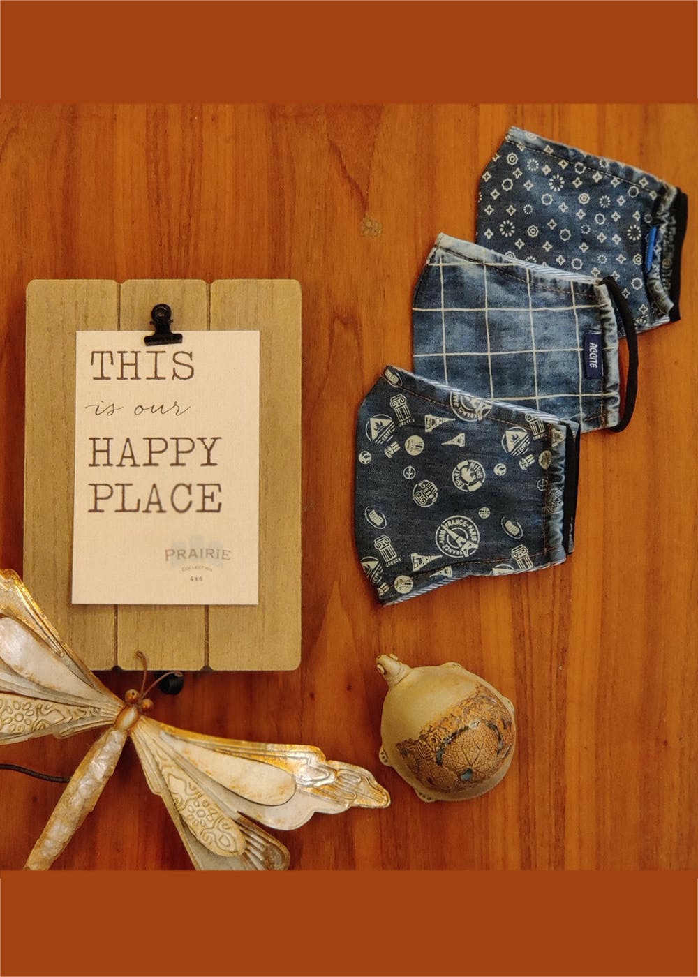 Get Set of 3 Multi Printed Denim Blue Masks at ₹ 299 | LBB Shop