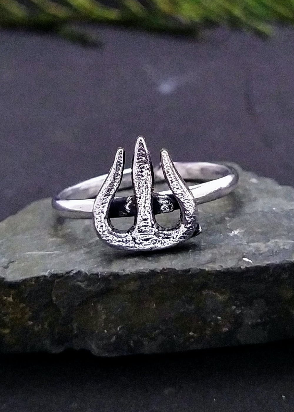 Trishul hot sale ring silver