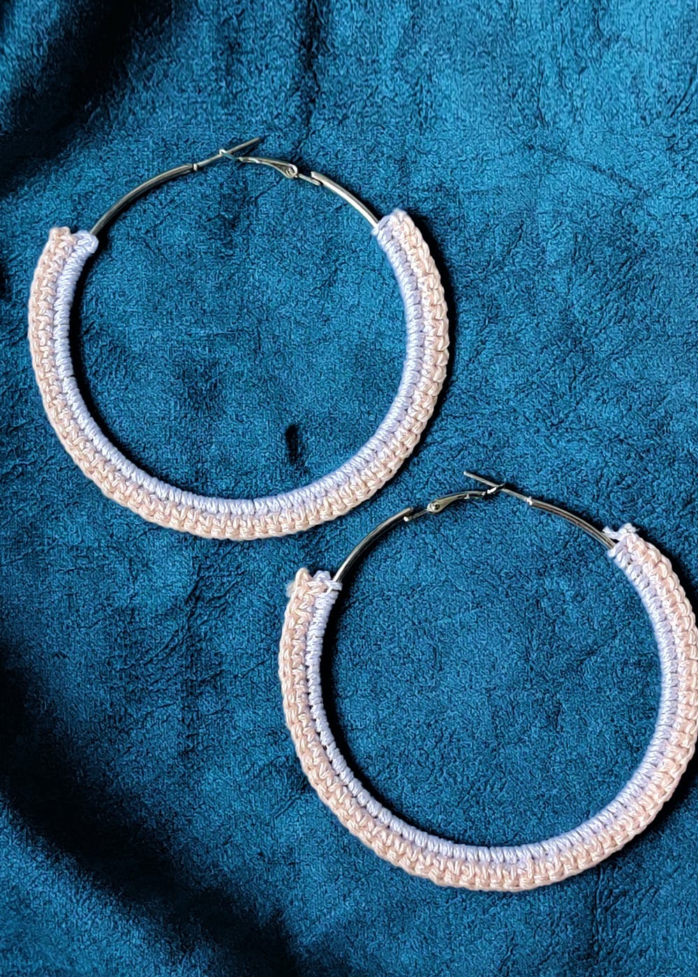 Get Colourblocked Crochet Trim Hoops at ₹ 399 | LBB Shop