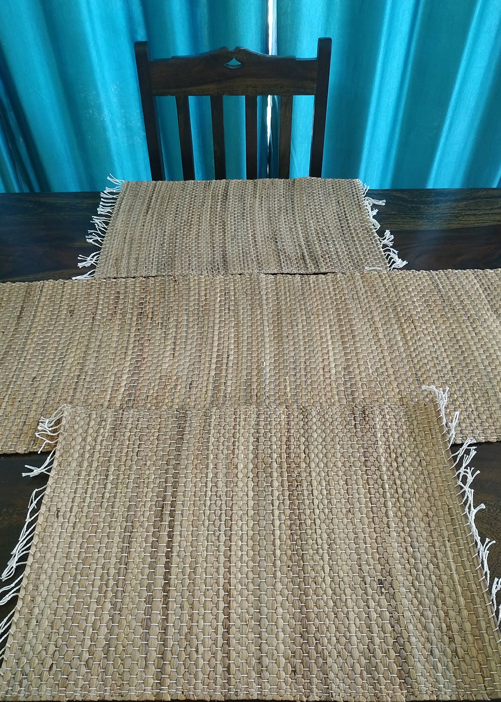 Table Placemats With Runner - Brown