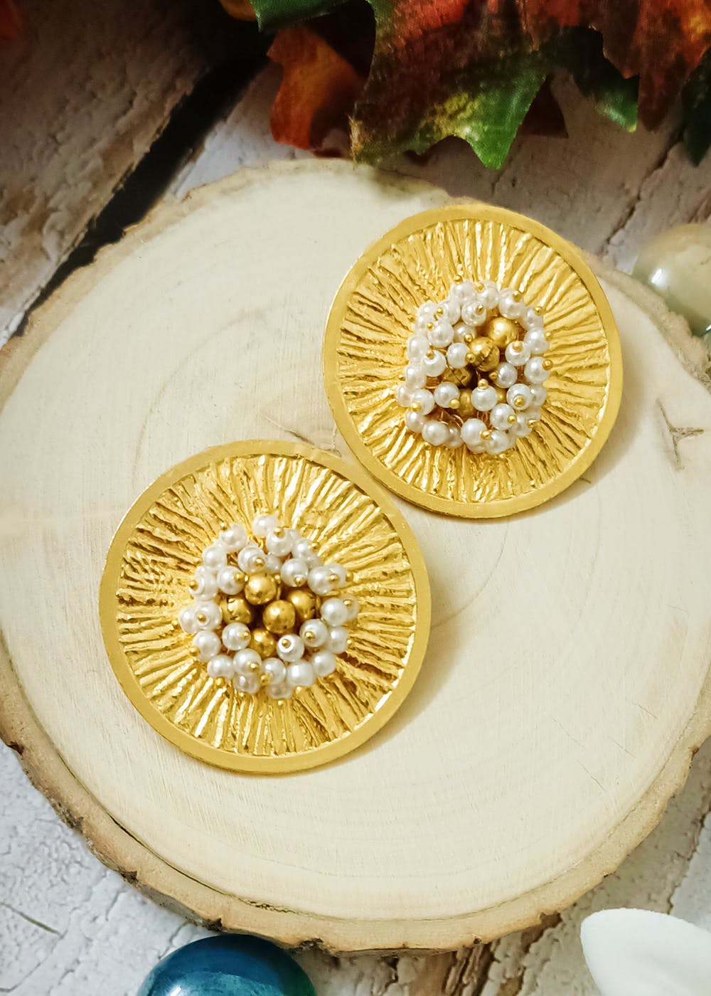 Binoca Golden Glaze Stud Earrings