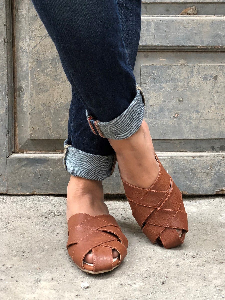 criss cross mules