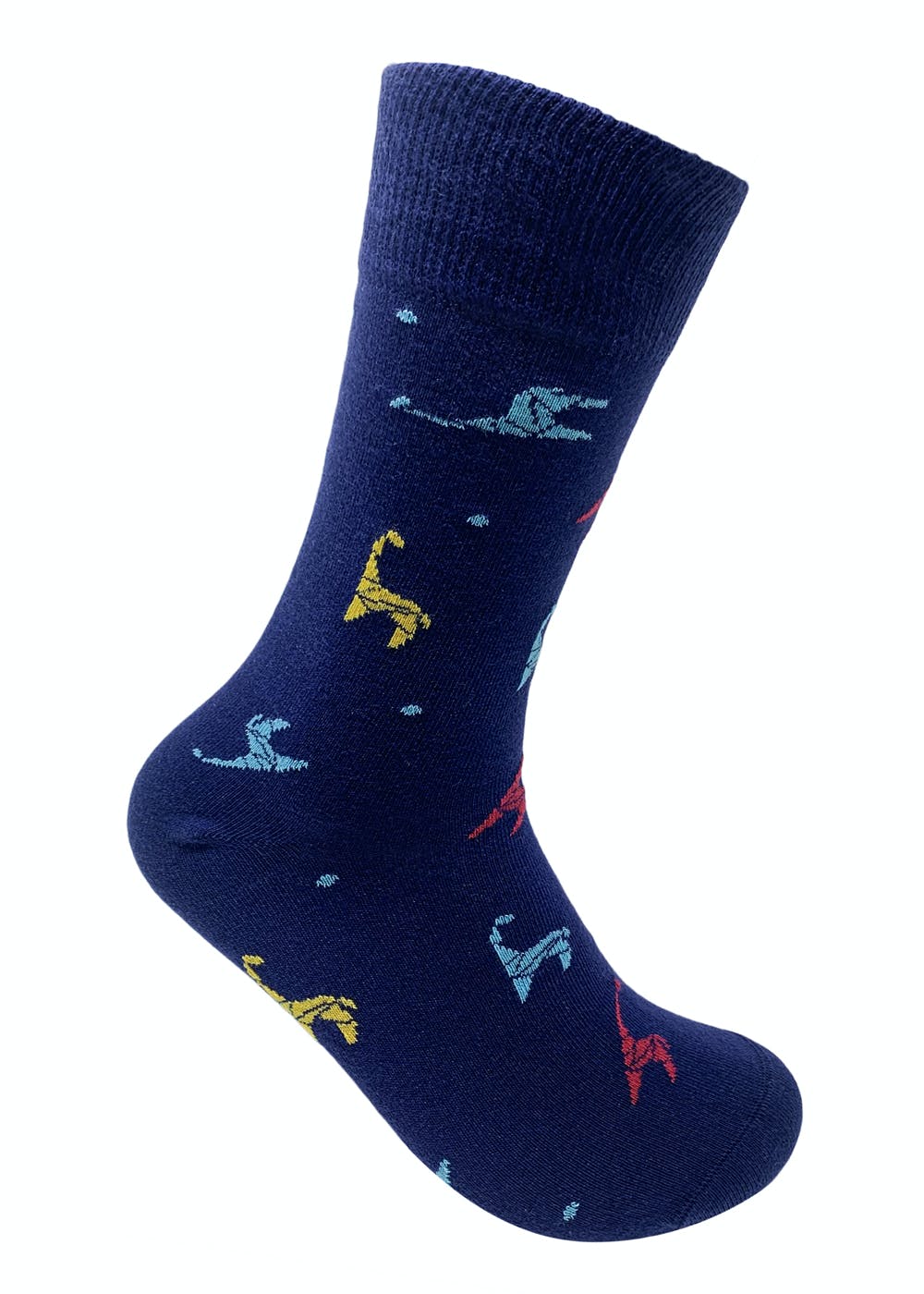 Get Multi Origami Animal Printed Crew Socks at ₹ 380 LBB Shop