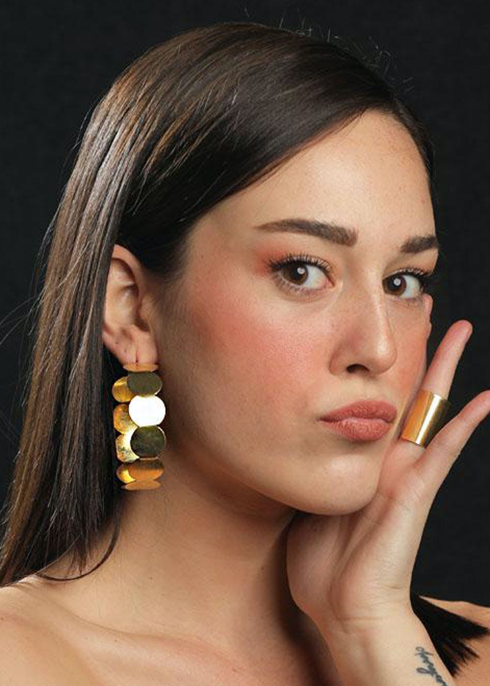 GEMOUR IM Gold Hoop Earrings