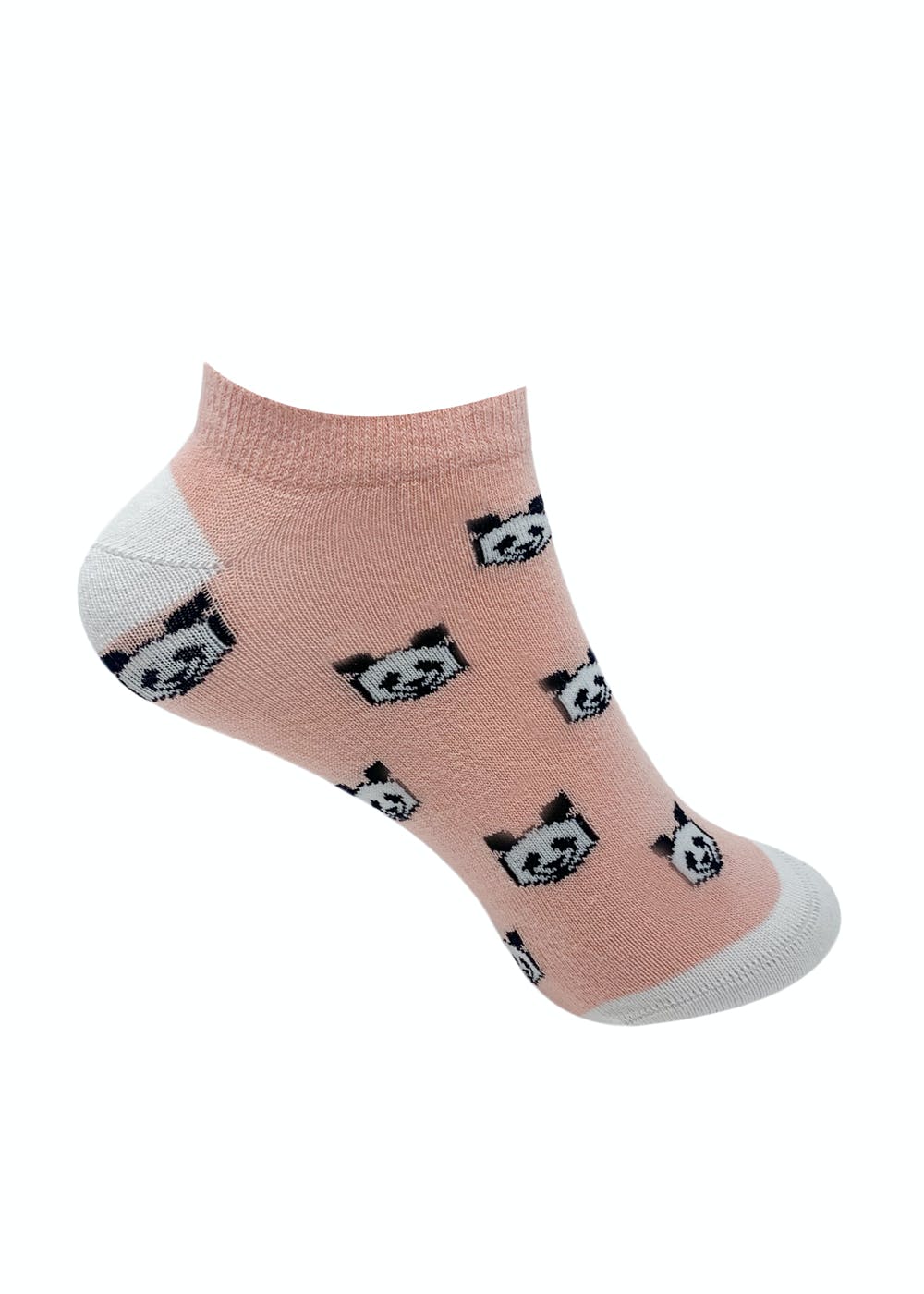 Panda Graphic Pink Low Cut Socks