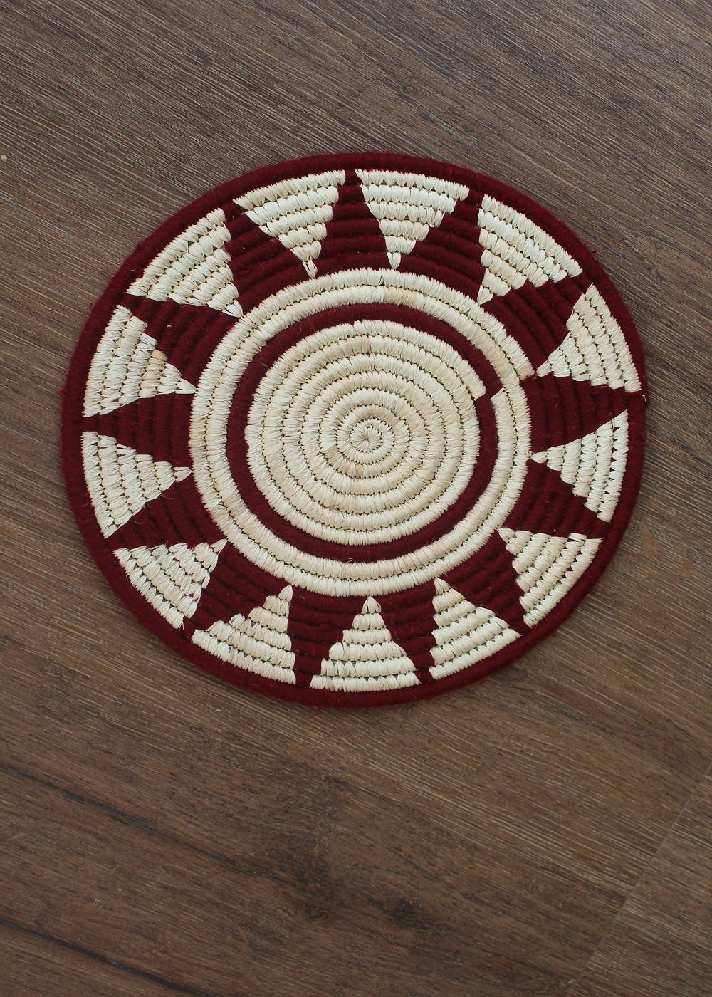 Sindoor Woven Wall Plate - Date Palm