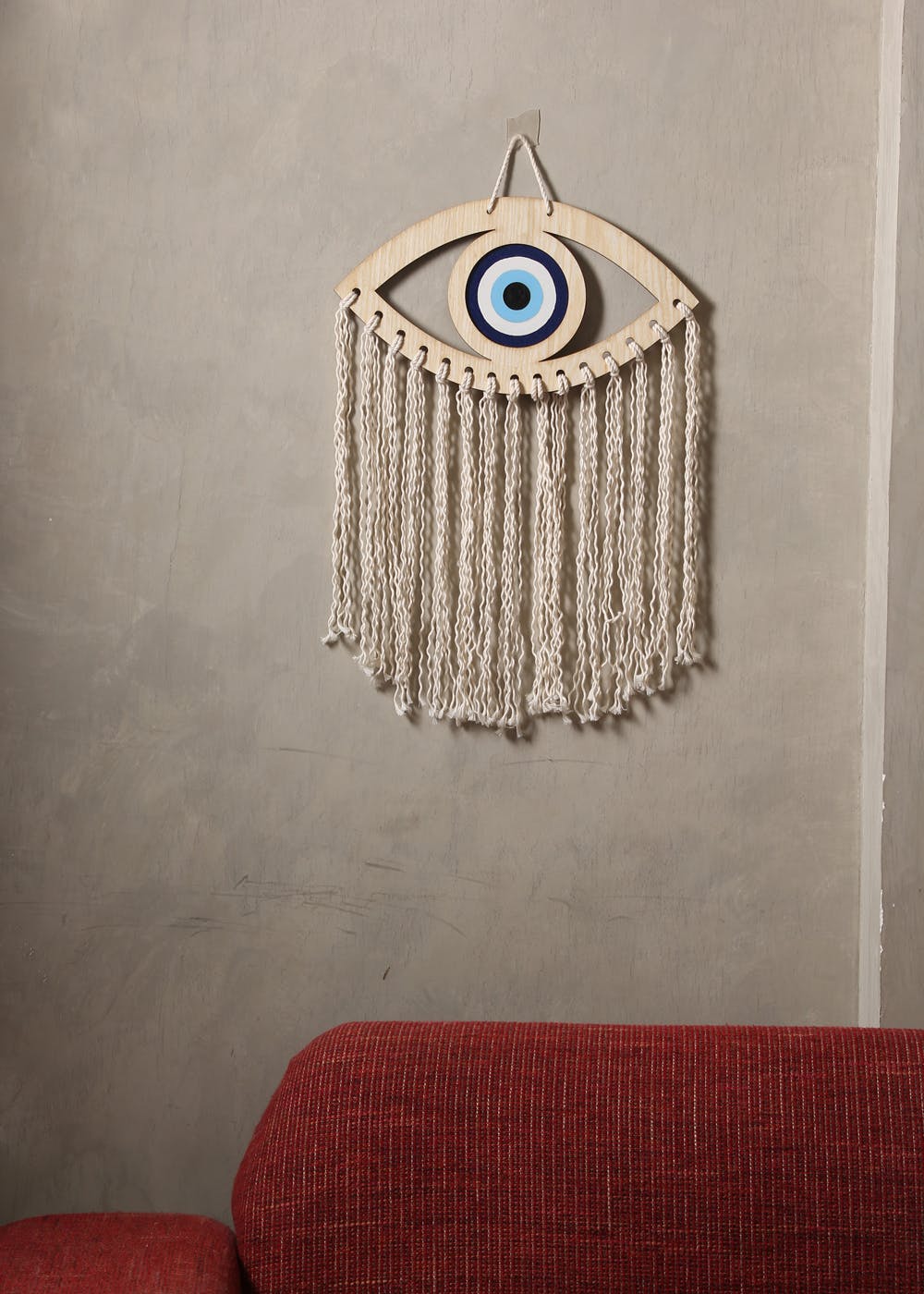 Traditional And Auspicious Evil Eye Macrame Wall Hanging