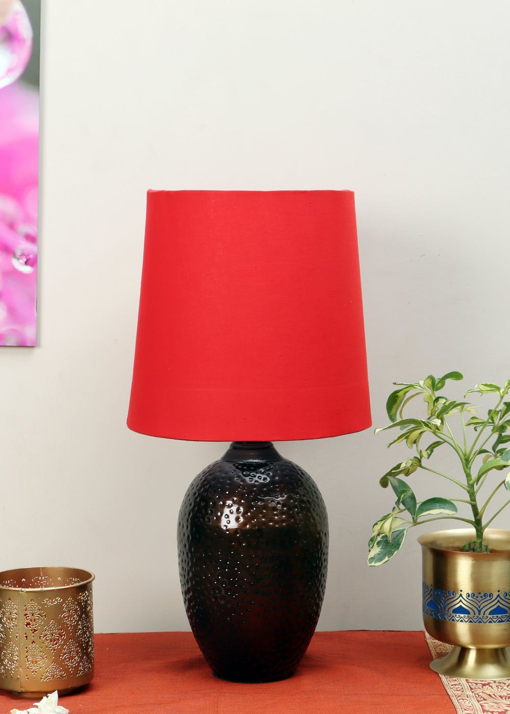 Get Table Lamp with Red Shade at ₹ 3018 LBB Shop