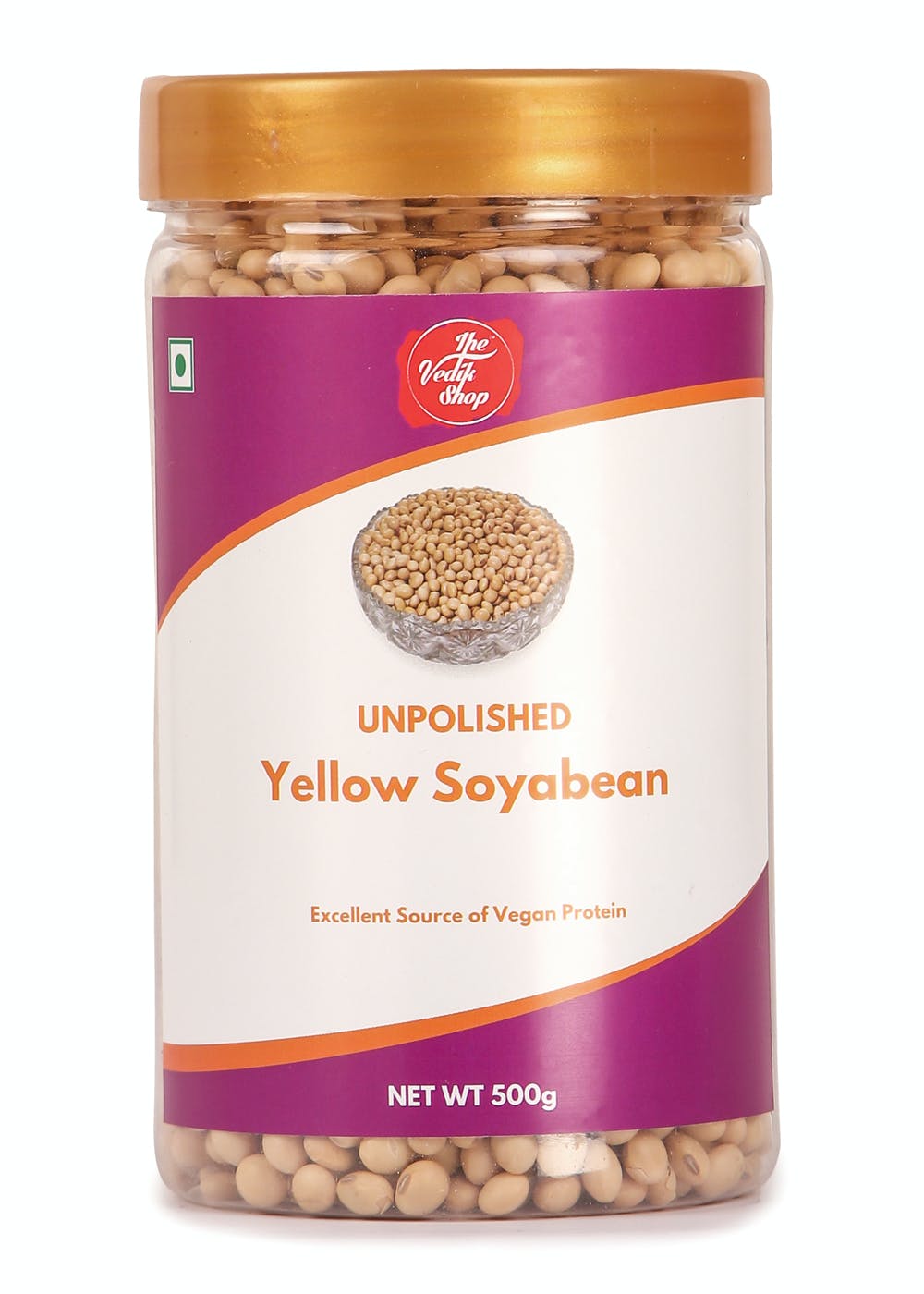 Unpolished Yellow Soyabeans - 500gm