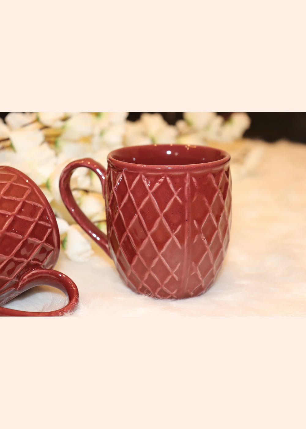 Get The Elementary Collection Red Diamond Coffee Mug Set of 2 at