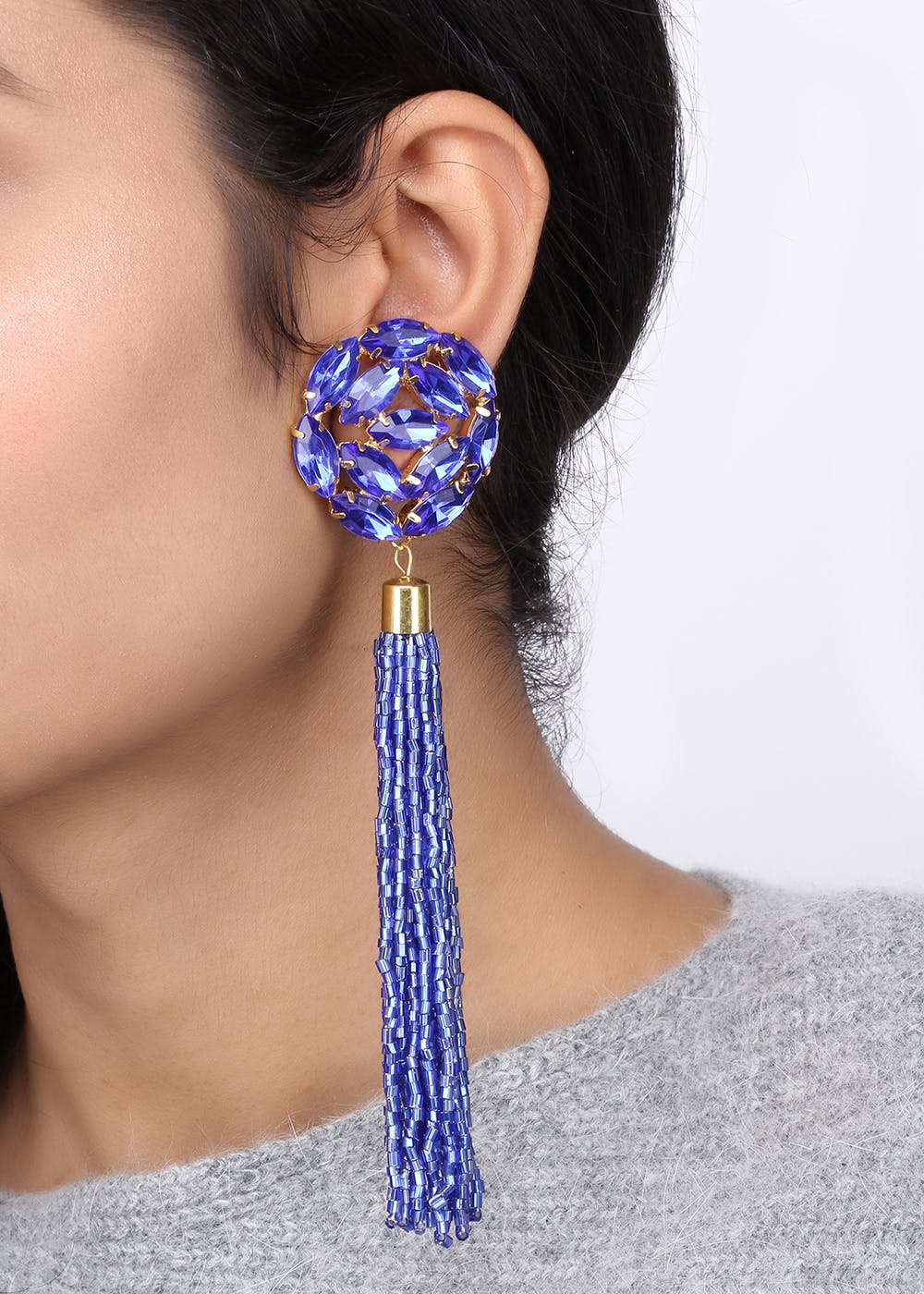 Korean on sale tassel earrings