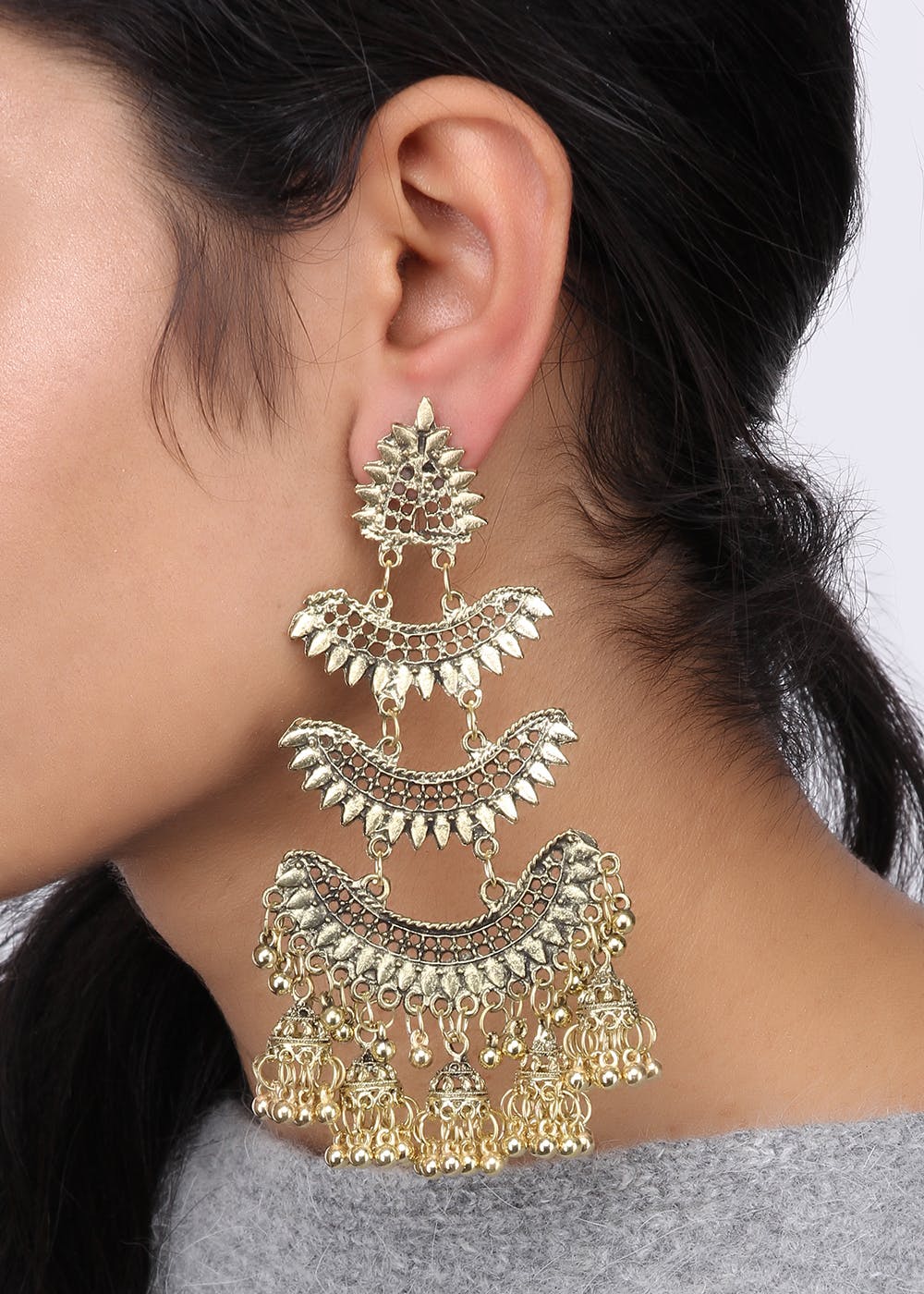 Indian Earrings Long Hanging Jhumka Earrings Indian Jewelry Indian   HandTstudio