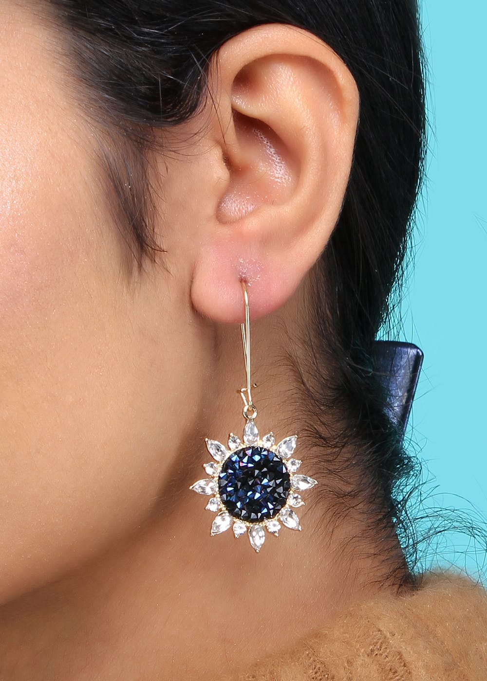Gemstone Earrings Blue Stone Earrings Dainty India  Ubuy