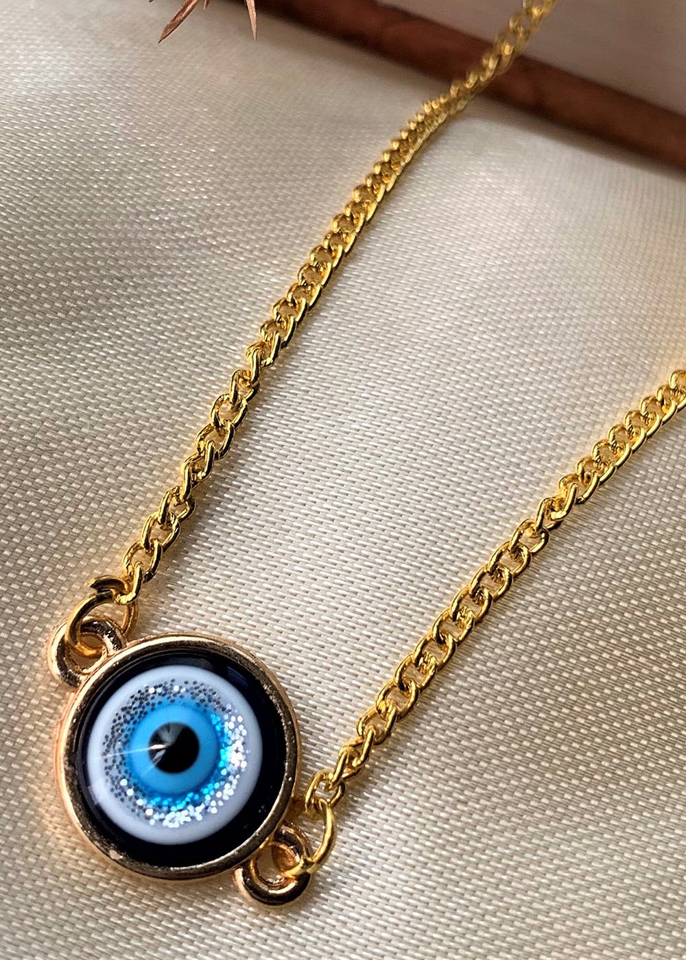 evil eye pendant gold mens