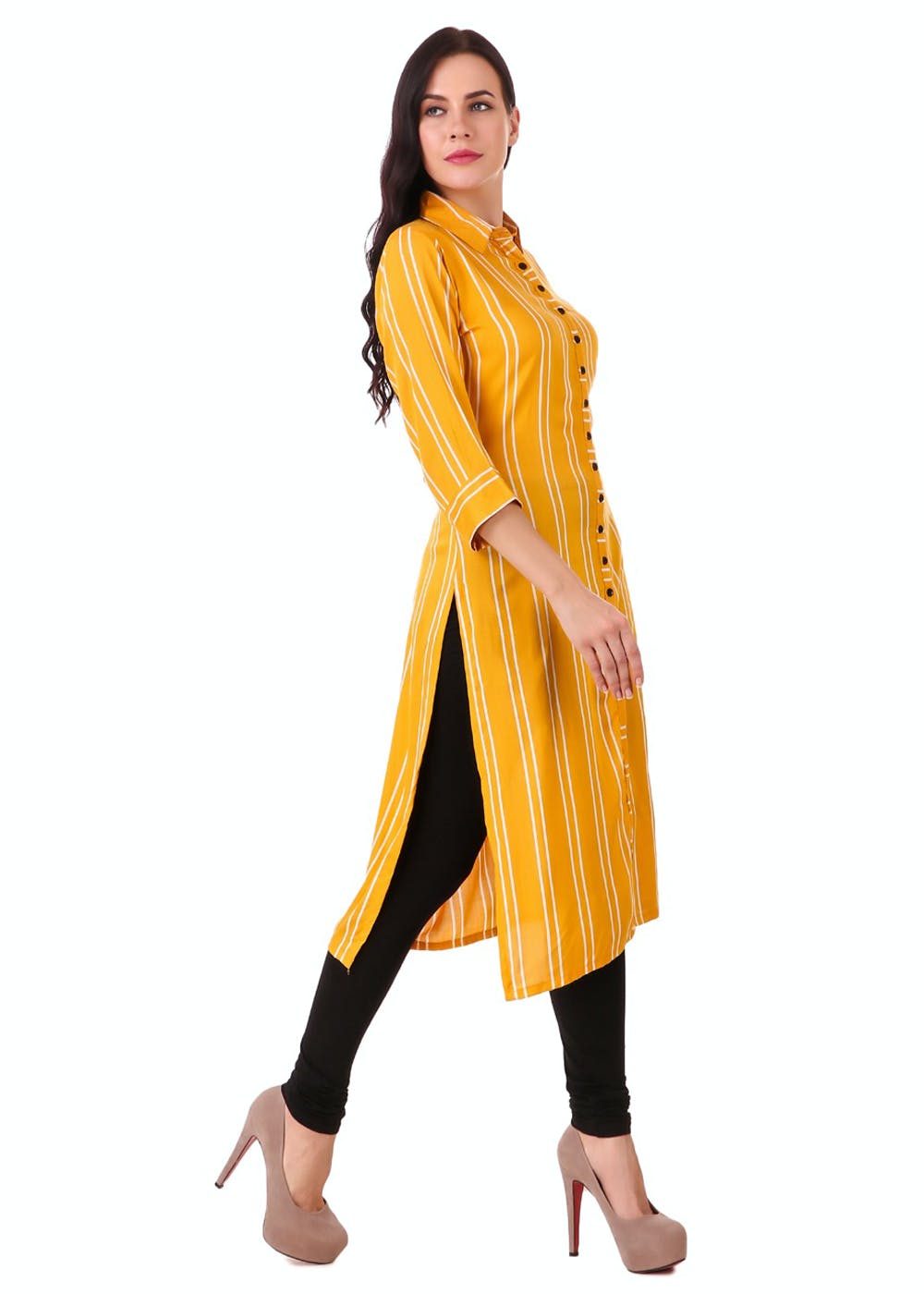 Buy ANUSHIL Check Style Stylish Kurti  Lurex Weave Designer Kurti Kurti  for Women  Kurti for GirlsColoursYellow SizeXL Online at Best Prices  in India  JioMart
