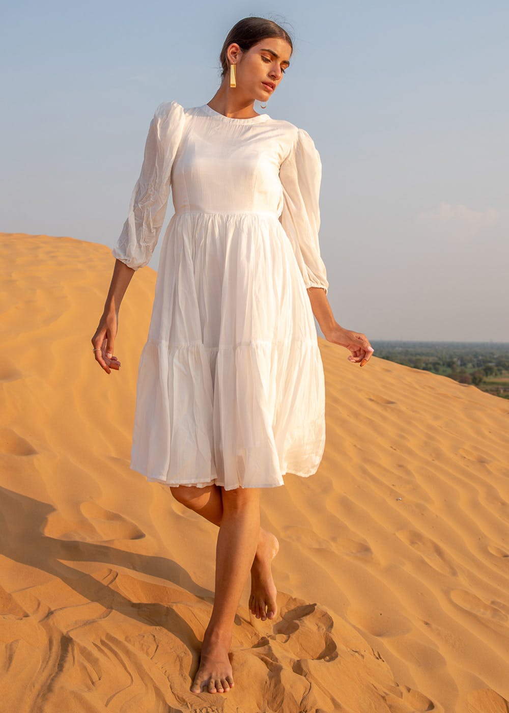 White cotton dress by Pinaki | The Secret Label