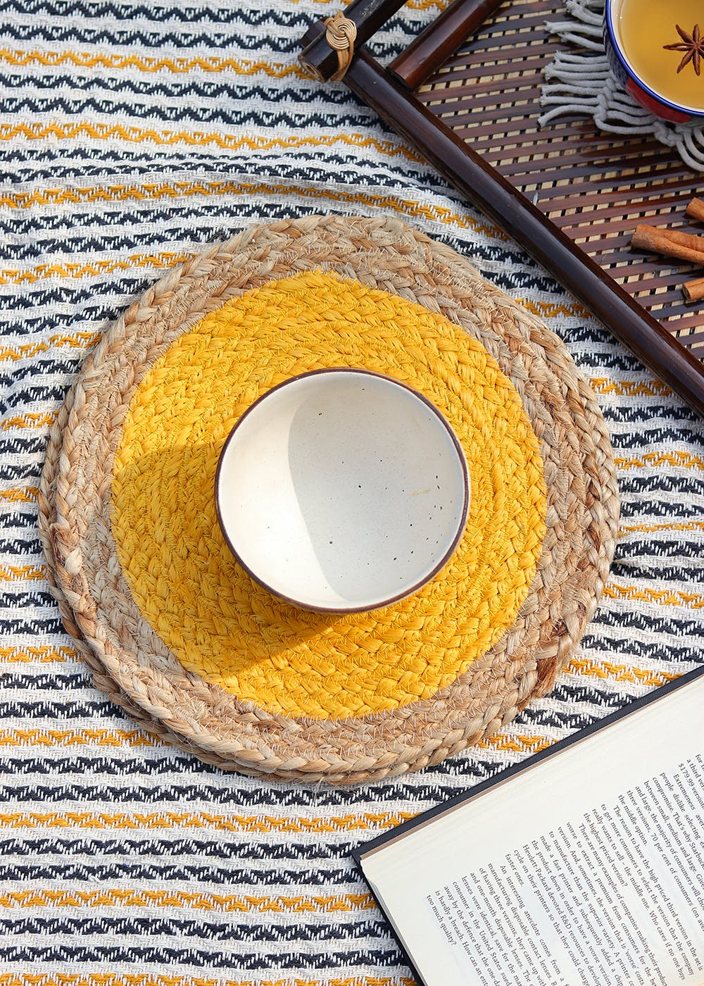 Get Set of 2 Jute Table Placemat at ₹ 494 LBB Shop