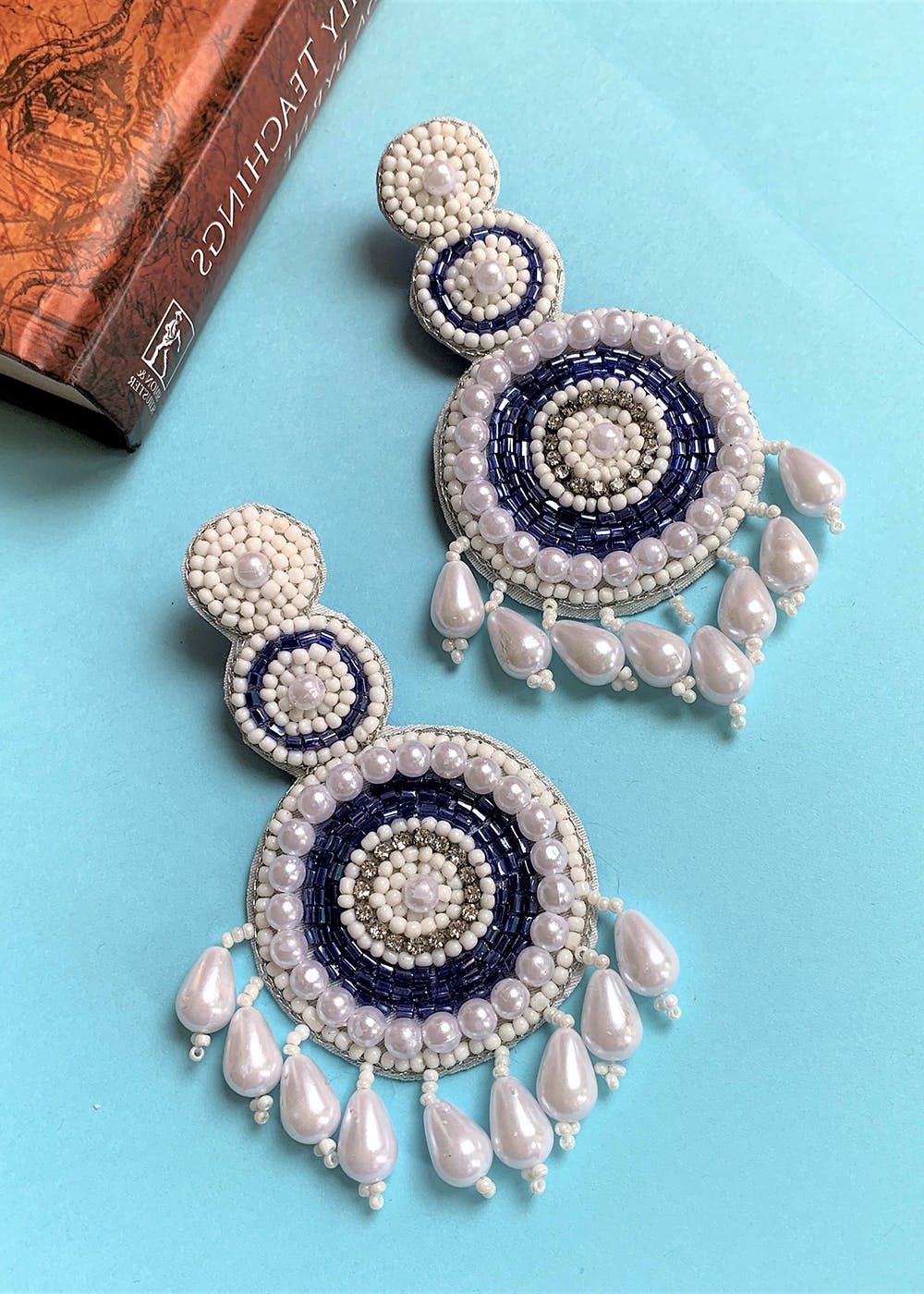 Royal Blue Beaded Drop Earrings – Gator Haven