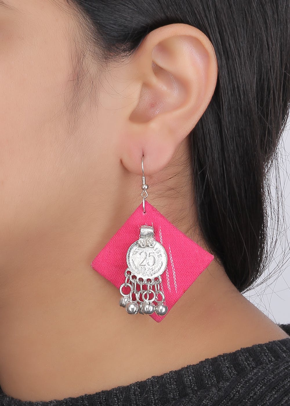 Double Drop Oval Stone Earrings – Pink | Shop Now – Amelie Collection