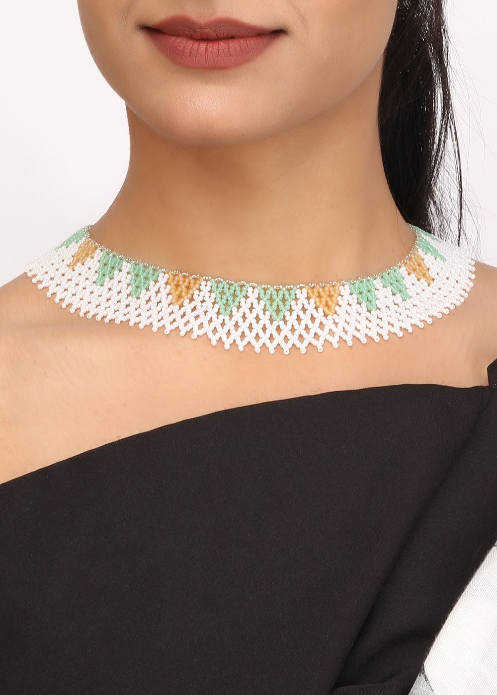 Beaded Collar Necklace · How To Make A Beaded Collar · Beadwork,  Embellishing, and Sewing on Cut Out + Keep