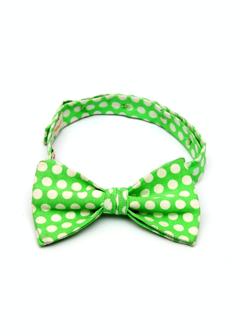 Green Polka Bow Tie