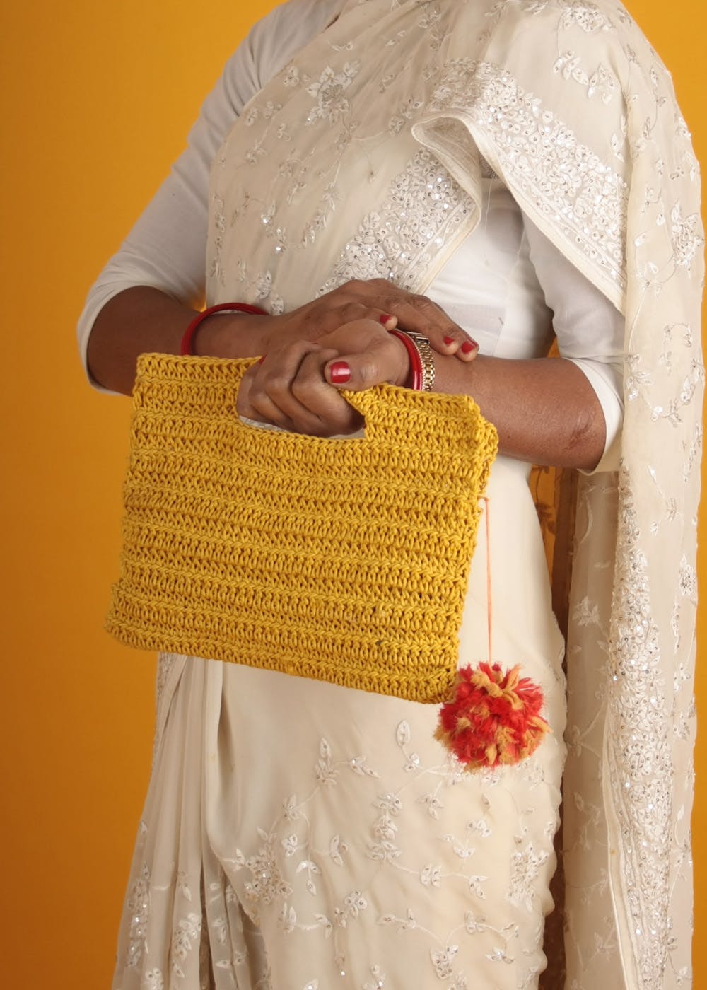 Yellow - Handcrafted Cotton Shopping Bag 15 main image 0