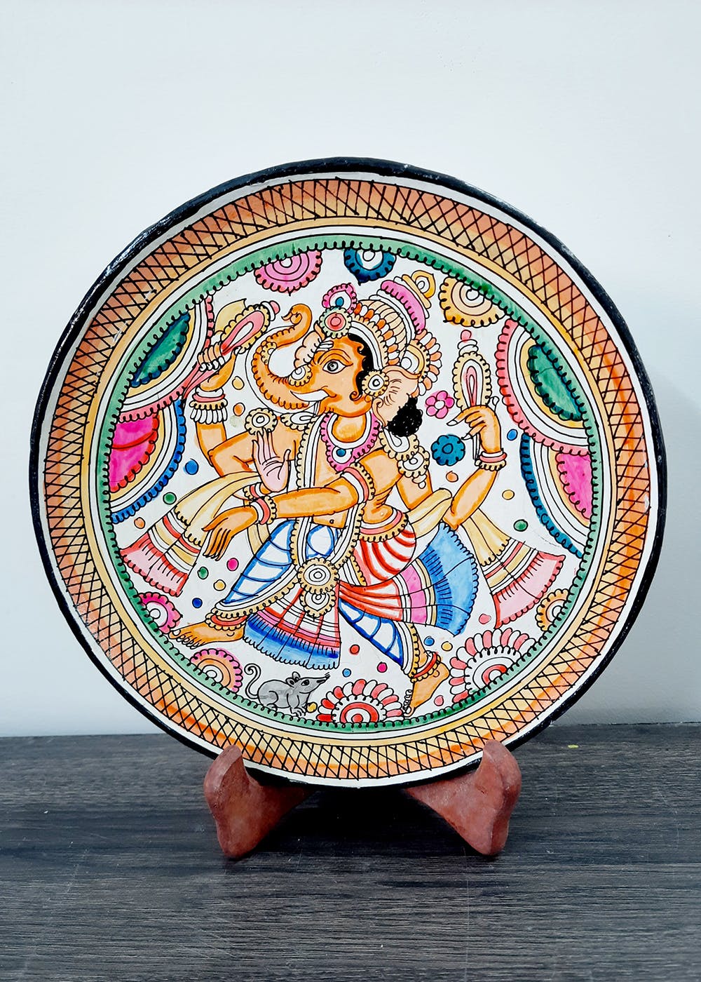 Get Ganesha Hand Painted Tholu Art Wall Plate at ₹ 2050 | LBB Shop