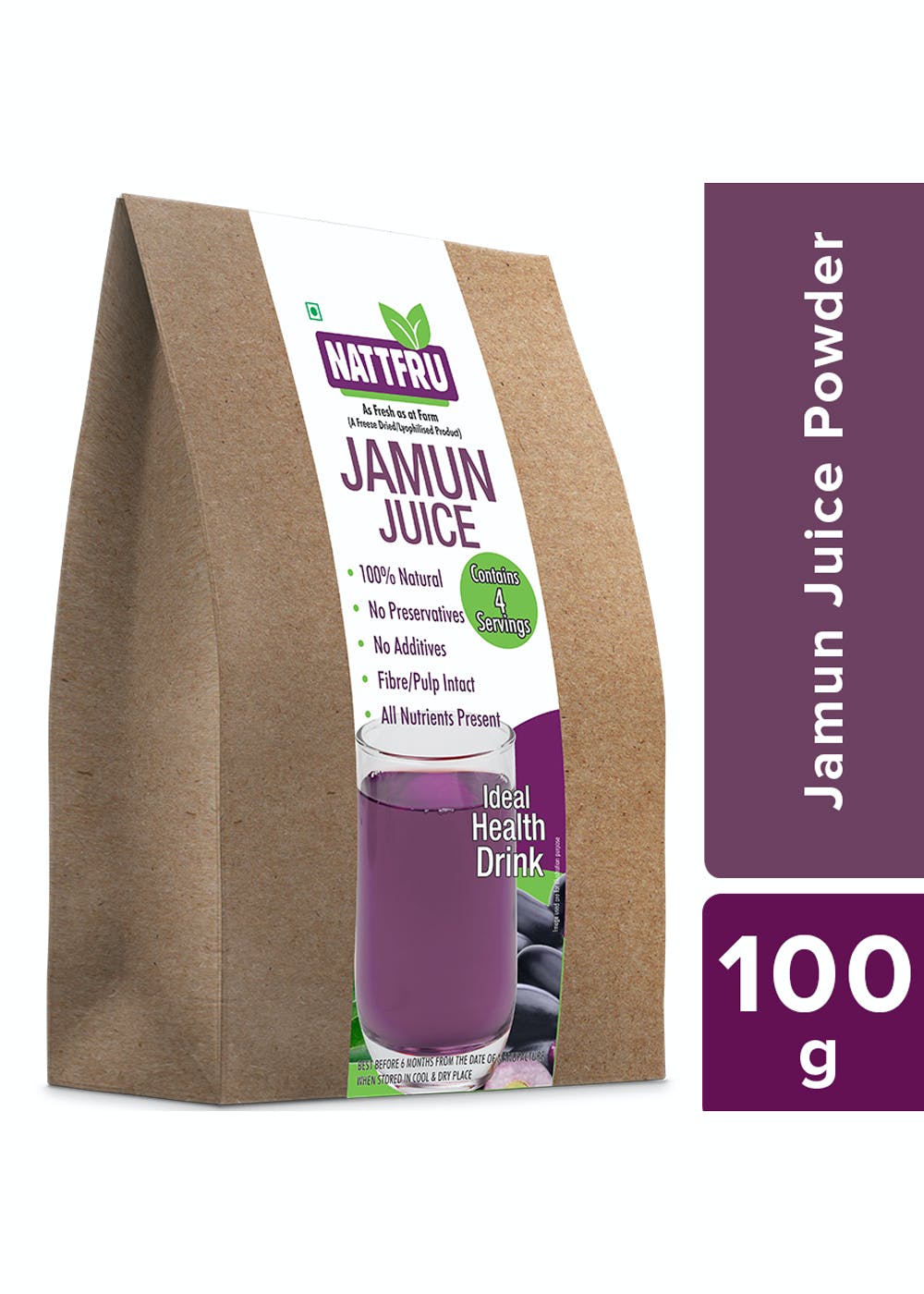 Get Jamun (Black Plum) Juice Powder 100gm at ₹ 300 LBB Shop