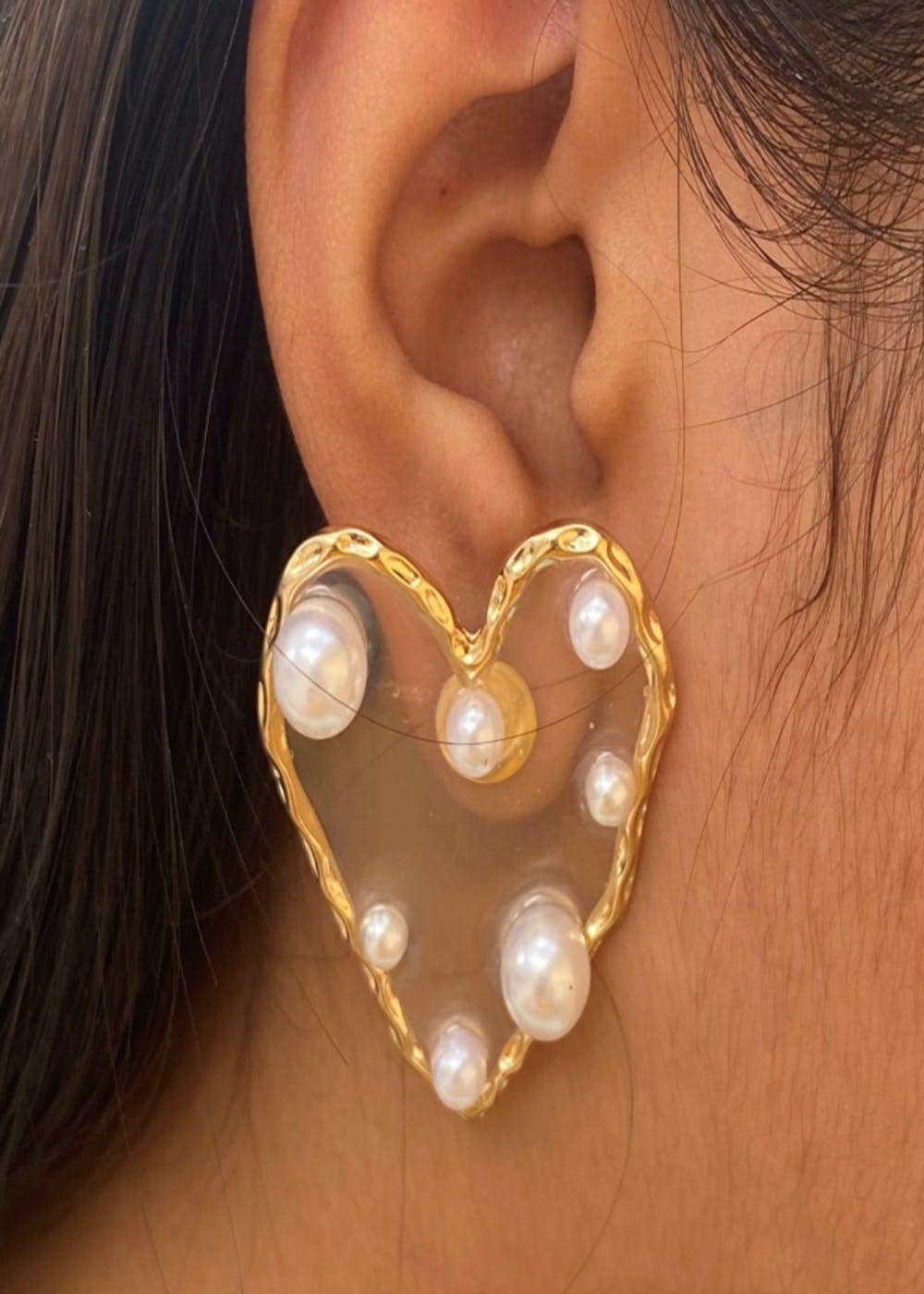 Statement Pearl Heart Earrings! - Bridesmaid Gifts Boutique