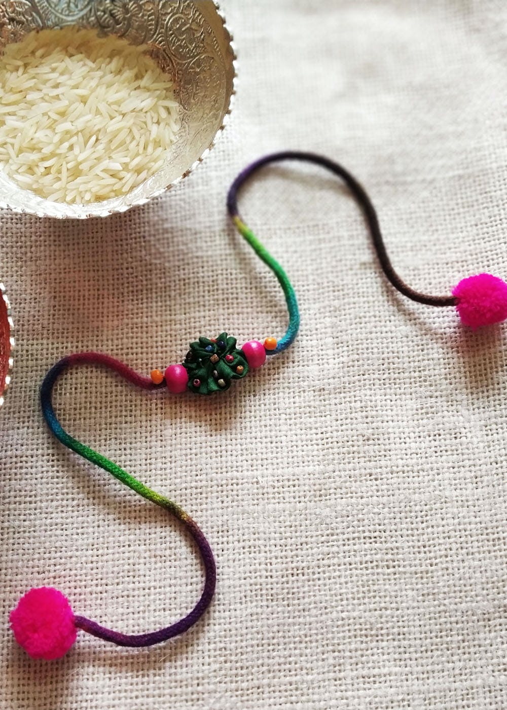 Get Green Small Flower Rakhi at ₹ 225 | LBB Shop