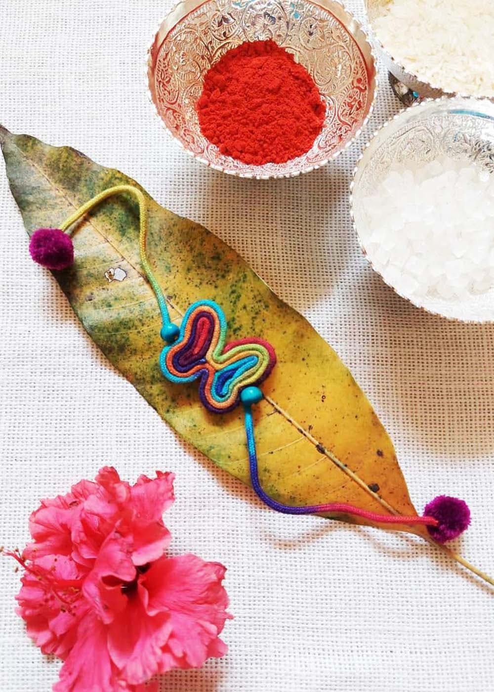 Get Handmade Multicolor Butterfly Rakhi at ₹ 280 | LBB Shop