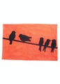 Red,Silhouette,Bird,Rectangle,Placemat
