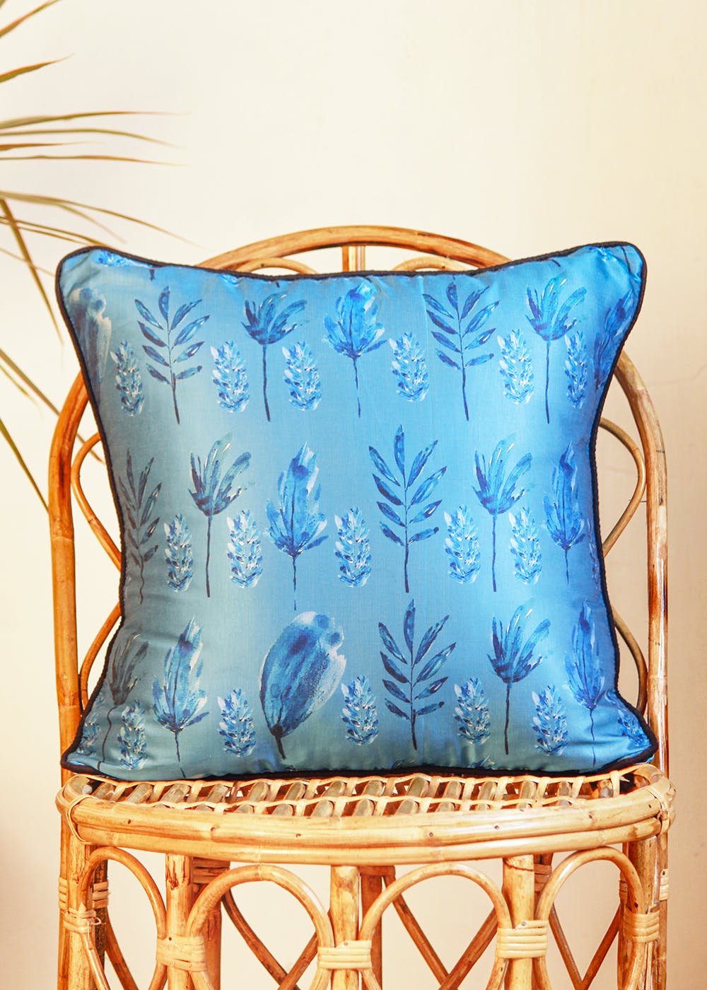 Get Handmade Teal Blue Cushion Covers Set of 2 at ₹ 699 LBB Shop