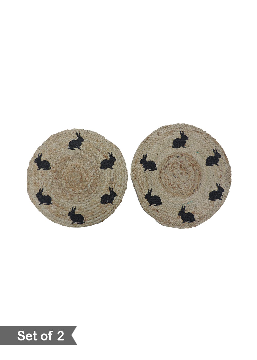 Get Jute Rabbit Printed Placemat Set of 2 at ₹ 449 LBB Shop