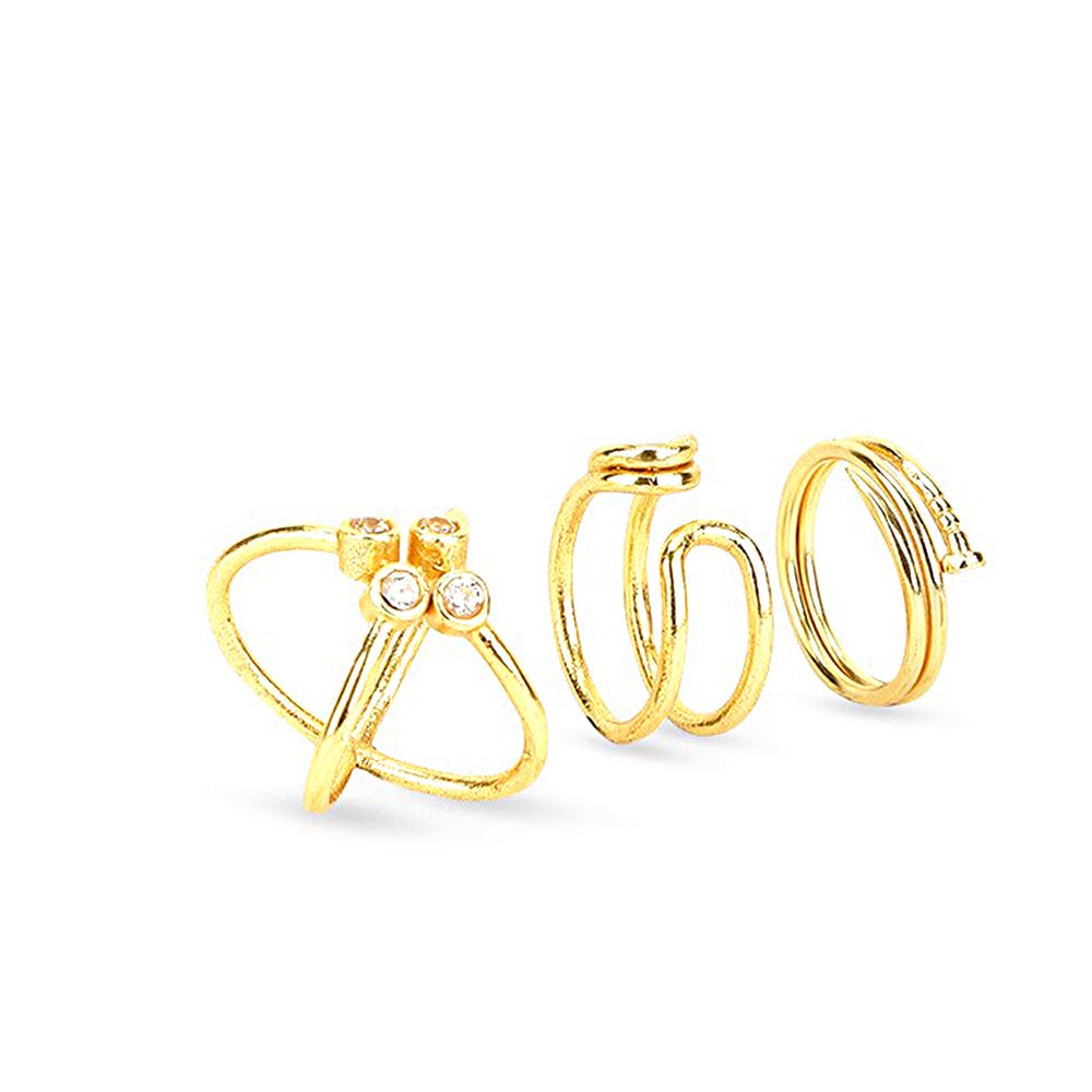 Get Curvy Ring Set at ₹ 449 | LBB Shop