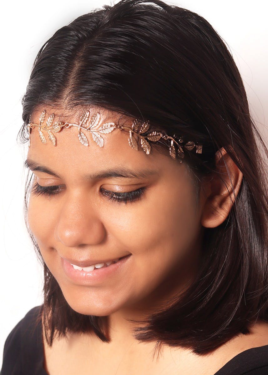 Gold-Plated Leaves Headband