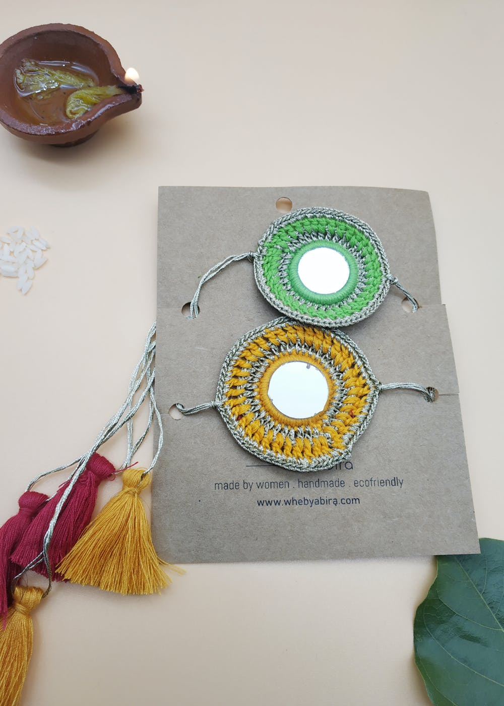 Handmade Mirror & Beadwork Rakhi 40