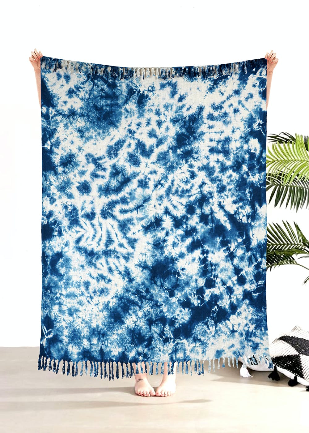 Linen Tie Dye Throw Jacket main image 0