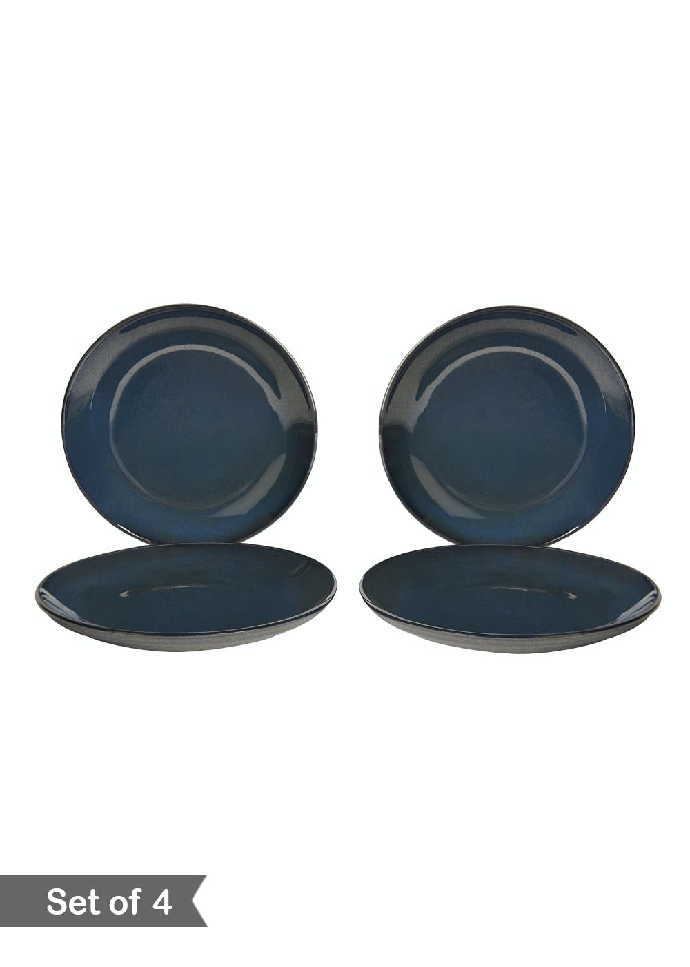 Get Navy Blue Ceramic Hand Glazed Quarter Plates Set of 4 at ₹ 1895 LBB Shop