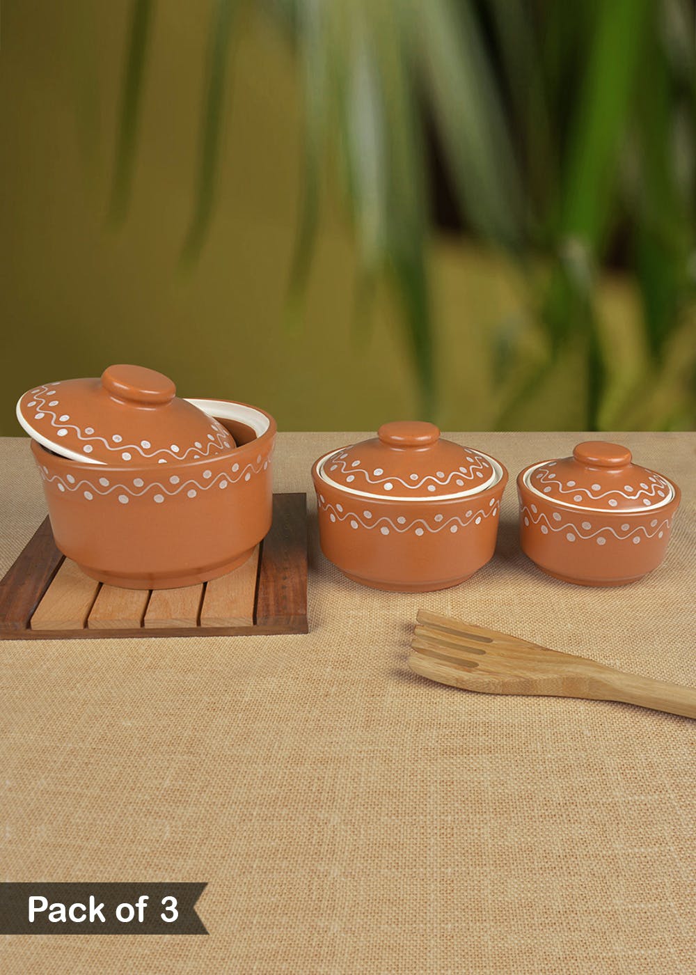 Get Terracotta Brown Studio Pottery Handpainted Ceramic Serving Donga