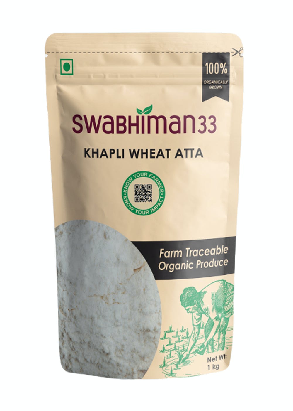 Get Organic Khapli Wheat Atta 1Kg at ₹ 299 | LBB Shop