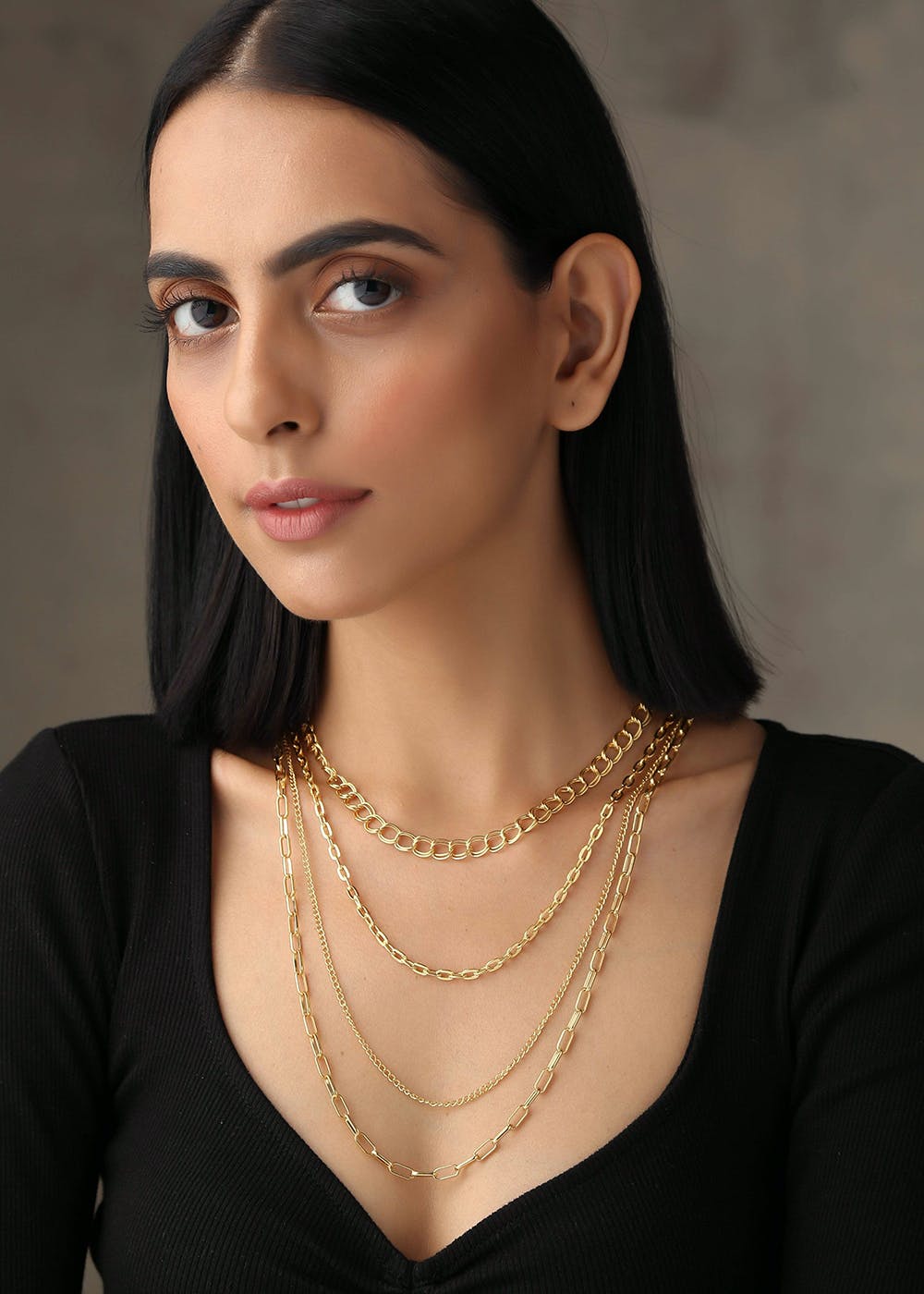 Get Gold Plated Multi Layered Necklace at ₹ 1149 LBB Shop