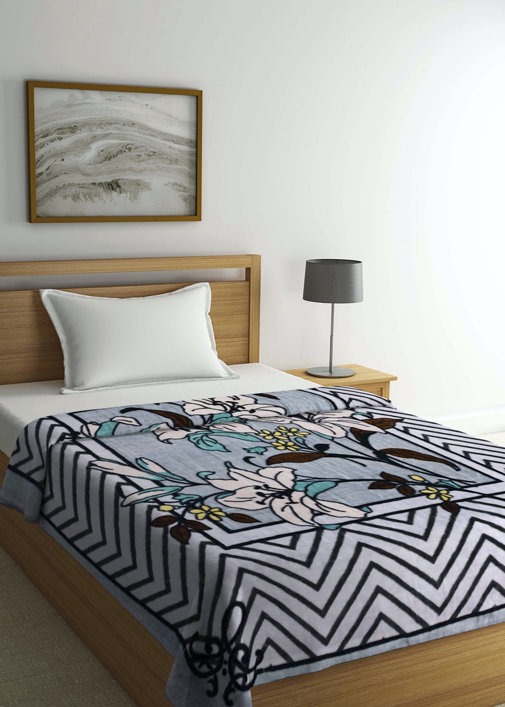 Get Multi Floral Heavy Winter Single Bed Blanket at ₹ 2297 LBB Shop