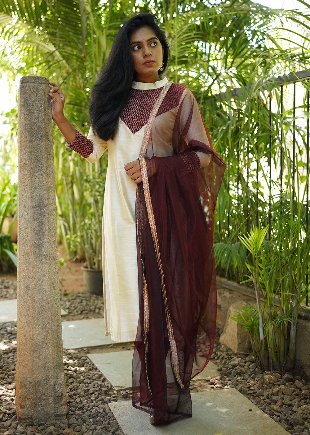 Cream Vaanathi Kurta Set