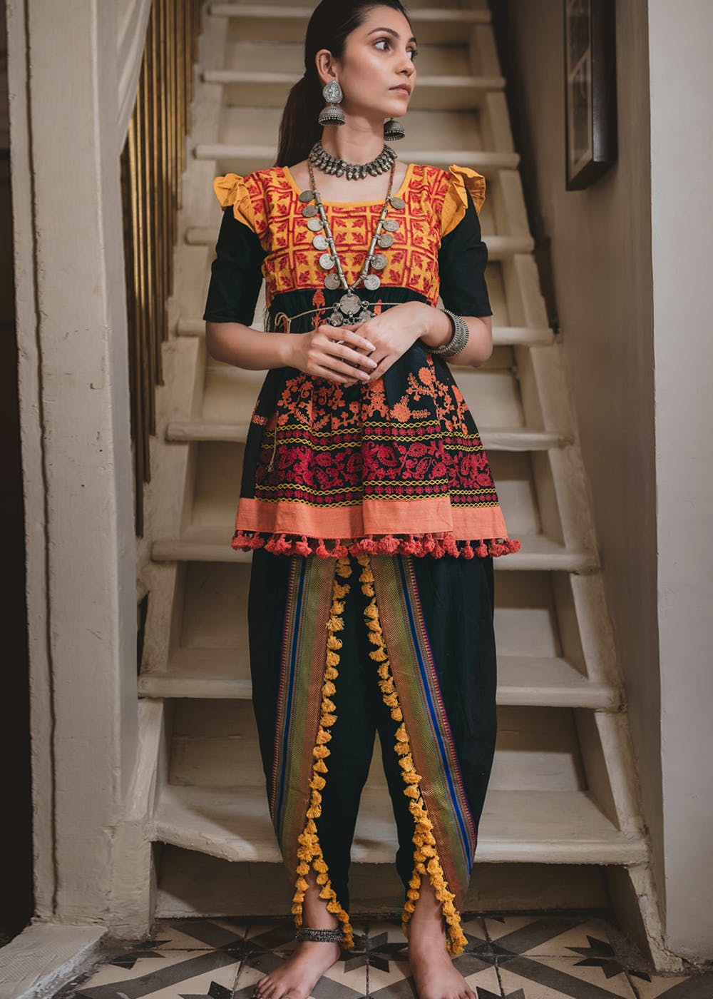 Unique Khadi Kurti With Pants 